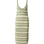 Pastellgrüne Ärmellose V-Ausschnitt Strickkleider für Damen Übergrößen Große Größen 