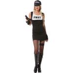 Schwarze Buttinette Polizei-Kostüme für Damen 