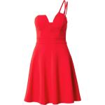 Reduzierte Rote Ärmellose Wal G Mini One Shoulder Kurze Cocktailkleider mit Reißverschluss aus Polyester enganliegend für Damen Größe M 