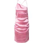 Reduzierte Pinke Ärmellose Mini Kurze Abendkleider mit Reißverschluss aus Polyester enganliegend für Damen Größe M Große Größen 