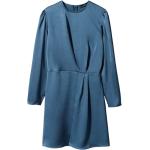 Reduzierte Blaue Mango Mini Minikleider & kurze Kleider aus Satin für Damen Größe S Große Größen 