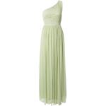 Reduzierte Pastellgrüne Ärmellose Vila Maxi Schulterfreie Lange Abendkleider mit Reißverschluss aus Spitze für Damen Größe M Große Größen 