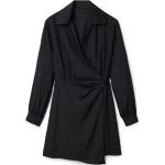 Schwarze Langärmelige Desigual Mini Kurze Cocktailkleider aus Polyester für Damen Größe S 