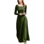 Grüne Mittelalterkleider aus Brokat für Damen Größe XXL 