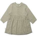 Graue Langärmelige Liliput Kinderkleider A-Linie aus Baumwolle für Mädchen Größe 98 