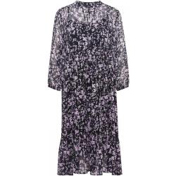 Violette 3/4-ärmelige MAVI Maxi V-Ausschnitt Damenkleider 
