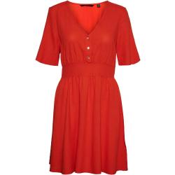 Orange Vero Moda Maxi V-Ausschnitt Damenkleider 