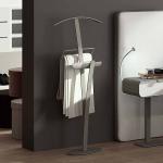 Graue Moderne Violata Furniture Herrendiener & Stumme Diener aus Stahl Breite 0-50cm, Höhe 100-150cm, Tiefe 0-50cm 