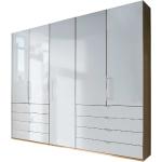 Weiße Moderne Franco Möbel 3-türige Kleiderschränke aus Eiche mit Schublade Breite 250-300cm, Höhe 200-250cm, Tiefe 50-100cm 
