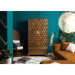 Braune Art Deco Kleiderschränke Massivholz geölt aus Massivholz mit Schublade Breite 150-200cm, Höhe 150-200cm, Tiefe 50-100cm 