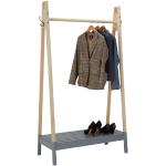 Dunkelgraue Moderne Kleiderstangen & Rollgarderoben aus Paulownia Breite 100-150cm, Höhe 150-200cm, Tiefe 0-50cm 
