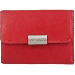 Rote Branco Mini Geldbörsen aus Rindsleder für Damen klein 