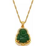 Buddha-Ketten aus vergoldet mit Jade für Damen 