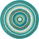 Reduzierte Grüne Kleine Wolke Runde Runde Badteppiche 100 cm mit Mandala-Motiv 
