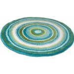 Türkise Kleine Wolke Runde Badteppiche aus Textil 