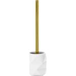 Kleine Wolke WC-Bürstenhalter Golden Crackle, Weiss 10,6x39x10,6
