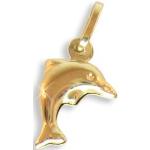Goldene Viennagold Tieranhänger mit Delfinmotiv aus Gold 14 Karat für Damen 
