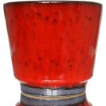 Rote Vintage 12 cm Übertöpfe 12 cm glänzend aus Keramik 