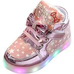 Pinke LED Schuhe & Blink Schuhe aus PU leicht für Kinder Größe 23 für den für den Herbst 