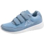 Hellblaue Unifarbene Kappa Low Sneaker mit Klettverschluss Atmungsaktiv für Herren Größe 42 mit Absatzhöhe 3cm bis 5cm 