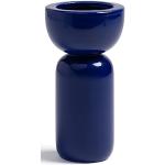 Klevering Vase Stack D8x15,5cm Kalkstein Blau, Farbe:blau