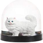 &Klevering Witzige Schüttelkugel Schneekugel hochwertig mit wunderschöner weißer Katze 8 x Ø 8.5 cm