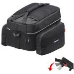 Schwarze KlickFix UniKlip Gepäckträgertaschen 20l mit Reißverschluss 