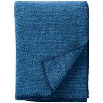 Royalblaue Klippan Domino Kuscheldecken & Wohndecken aus Wolle 130x180 