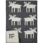 Grüne Klippan Moose Decken aus Wolle 130x180 