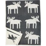Graue Klippan Moose Bio Baumwolldecken aus Wolle 180x140 