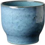 Blaue 11 cm Knabstrup Runde Übertöpfe 11 cm aus Keramik 