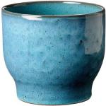 Blaue Skandinavische Knabstrup Übertöpfe aus Keramik 