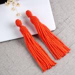 Orange Boho Lange Ohrringe für Damen zum Muttertag 