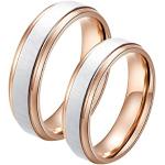 Nickelfreie Silberne Goldringe gebürstet aus Edelstahl personalisiert für Herren Größe 62 2-teilig zur Hochzeit 