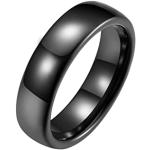 Schwarze Runde Keramik Ringe aus Keramik für Herren zur Hochzeit 