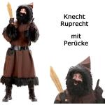 Schwarze Knecht Ruprecht Kostüme aus Kunstfell Größe XL 