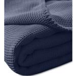Marineblaue Kuscheldecken & Wohndecken aus Baumwolle maschinenwaschbar 150x210 