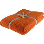 Orange Kuscheldecken & Wohndecken aus Baumwolle maschinenwaschbar 150x210 