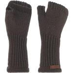 Taupefarbene Knit Factory Fingerlose Handschuhe & Halbfinger-Handschuhe mit Cutwork für Damen Einheitsgröße für den für den Winter 