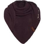 Auberginefarbene Knit Factory Vegane Strickschals aus Wolle für Damen Größe XXL für den für den Herbst 