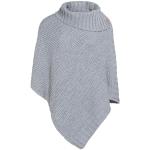 Graue Elegante Knit Factory Strickponchos für Damen Einheitsgröße für den für den Winter 
