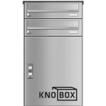 KNOBLOCH KNOBOX 6 Paketkasten mit zwei Briefkästen, 44 Liter Wandmontage RAL 7016 anthrazitgrau