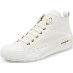 Weiße Candice Cooper High Top Sneaker & Sneaker Boots mit Reißverschluss in Schmalweite aus Leder mit herausnehmbarem Fußbett für Damen 