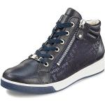 Mitternachtsblaue Ara HighSoft High Top Sneaker & Sneaker Boots mit Reißverschluss in Komfortweite aus Frottee mit herausnehmbarem Fußbett für Damen Größe 41 