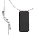 Reduzierte Silberne Geflochtene iPhone 11 Hüllen Art: Handyketten durchsichtig aus Silikon mit Band 