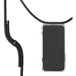 Reduzierte Schwarze Geflochtene iPhone 13 Pro Hüllen Art: Handyketten durchsichtig aus Silikon mit Band 