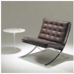 Braune Moderne Knoll International Stühle im Bauhausstil aus Leder 