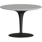 Knoll International Saarinen Couchtisch rund, Tischplatte: Laminat weiß, Durchmesser: 51 cm, Gestell: schwarz