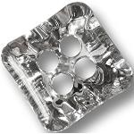 Silberne Kunststoffknöpfe 15-teilig 