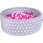 Knorrtoys Bällebad soft - Grey white dots mit 300 Bällen grau/soft pink